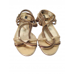 Dolce & Gabbana Gold Strappy Flat Sandals