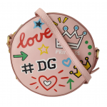 Dolce & Gabbana Pink Leather Round Crossbody Bag