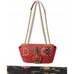 Dolce & Gabbana Lucia Studded & Quilted Leather Shoulder Bag