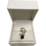 Christian Dior Charm Ring with Black Pearl