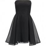DKNY Strapless Black Mesh Dress 1