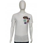 Dsquared2 White Cotton Canadian Brothers Patch T-Shirt