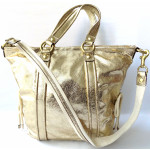 COACH poppy leather Spotlight 2WAY shoulder bag gold 13819