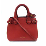 Burberry Mini Banner House Check Leather Tote