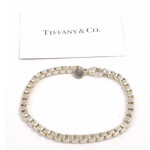 Tiffany & Co. 925 Sterling Silver Square Venetian Link Bracelet