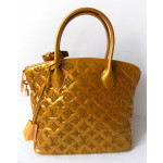 Louis Vuitton Limited Edition Perrier Monogram Fascination Lockit Yellow Tote Bag