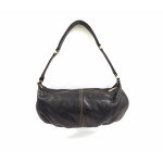 Liz Claiborne Black Leather Pebbled Shoulder Bag