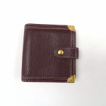 Louis Vuitton Suhali Leather Compact Zip Half Fold Wallet Plum Handbag Bag