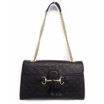 Gucci Emily Medium Embossed Leather Shoulder Bag