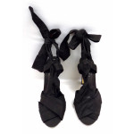 BCBGMaxAzria Black tie up Heels