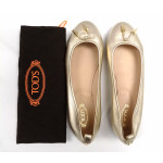 Tods Silver leather ballerinas