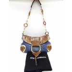 Dolce & Gabbana  Denim Python Southwest Shoulder Bag