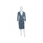 Diane Von Furstenberg Floral Blue Wrap Dress