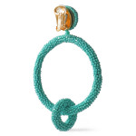 Oscar De La Renta
Beaded hoop clip earrings