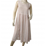 Eka Pink & Grey Linen Dress