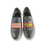 Fendi Love Leather Slip-on Sneakers