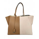Fendi Brown/Beige Leather Large 3Jours Tote