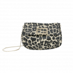 Fendi Mia Leopard Print Pochette Handbag
