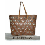 Furla Perforated Leather Tote