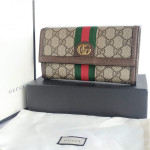 Gucci Ophidia GG Supreme Canvas Continental Wallet