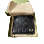 Gucci Black Signature Bi-Fold Wallet