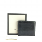 Gucci Guccissima Leather Trim Bi-fold Wallet