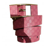 Gucci Pink Microguccissima Leather Belt