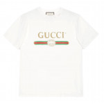 Gucci Logo White Oversize Cotton Jersey T-Shirt