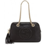 Gucci Soho Leather Double-Chain-Strap Shoulder Bag