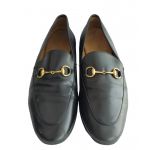 Gucci Jordaan Horsebit Black Leather Loafers