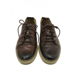 Gucci Brown Leather Lace Up Trainers Sneakers