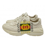 Gucci Rhython Square Logo Leather Sneakers