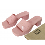 Gucci Pink GG Rubber Slide Sandal