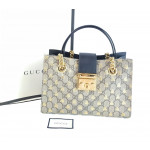 Gucci GG Supreme Padlock Bees Shoulder Bag