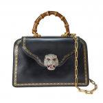 Gucci Black Thiara Medium Bamboo Top Handle Bag