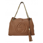 Gucci Soho Pebbled Leather Chain Shoulder Bag