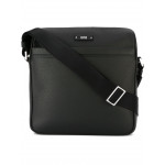 Hugo Boss Black Leather Traveller Messenger Bag