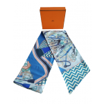 Hermes Bouquets Sellier Twilly Scarf