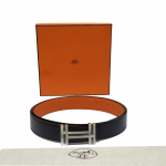 Hermes H au Carre Buckle Reversible Leather Strap 32mm Belt