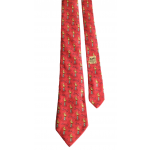 Hermes 7533 Red Silk Tie