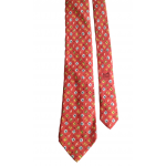 Hermes 7977 Red Silk Tie