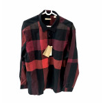 Burberry Brit Red and Black Cotton Check Shirt