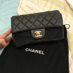 Chanel Black Mini Rectangular Single Flap in Caviar Leather