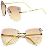 Gucci Rimless Square Butterfly Sunglasses
