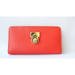 Michael Kors Bright Red Zip Around Wallet