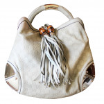Gucci Vintage Indy Bamboo Tassel Hobo Bag