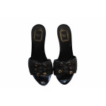 Chrsitian Dior Black Peep Toe Kitten Heels