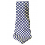 Faconnable Blue White Squared Tie	