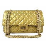 Chanel Quilted Calfskin Leather Reissue 2.55 Gold Flap Bag