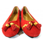 Tods Suede Red Flats